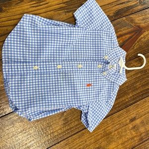 Ralph Lauren boys button down. Size 12 month. Perfect condition!